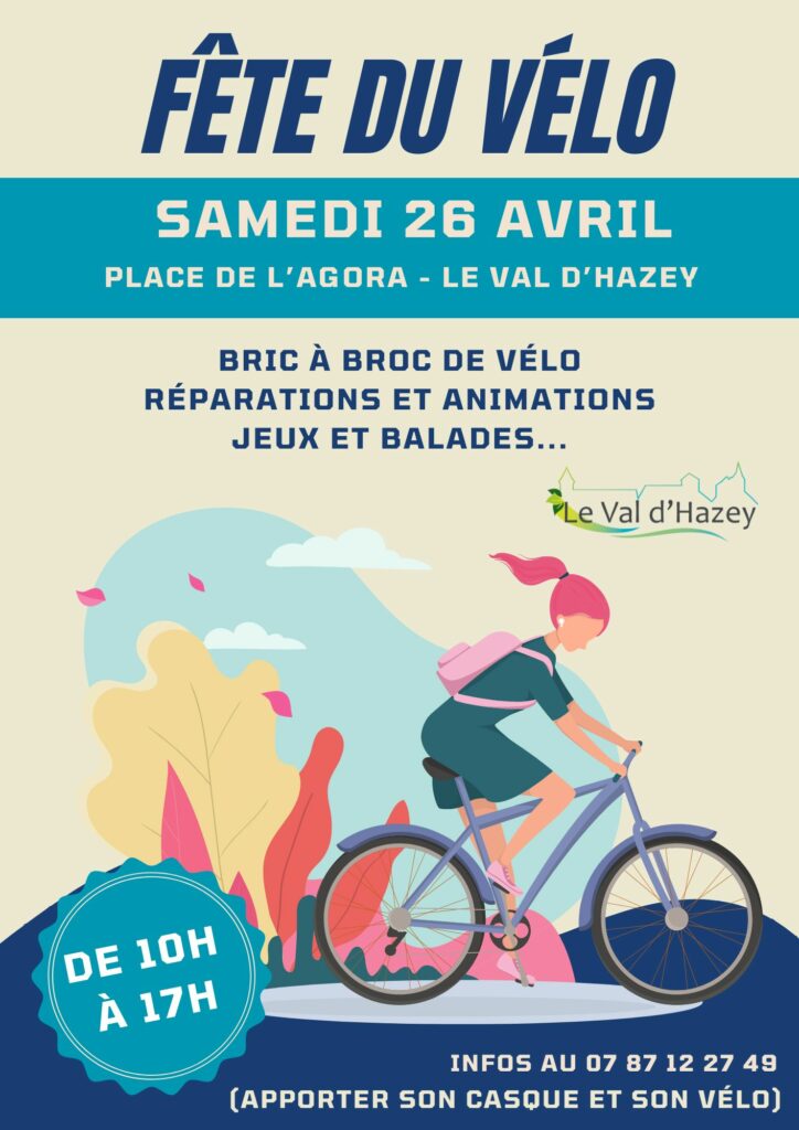 Affiche par la commune Fête du vélo 2025